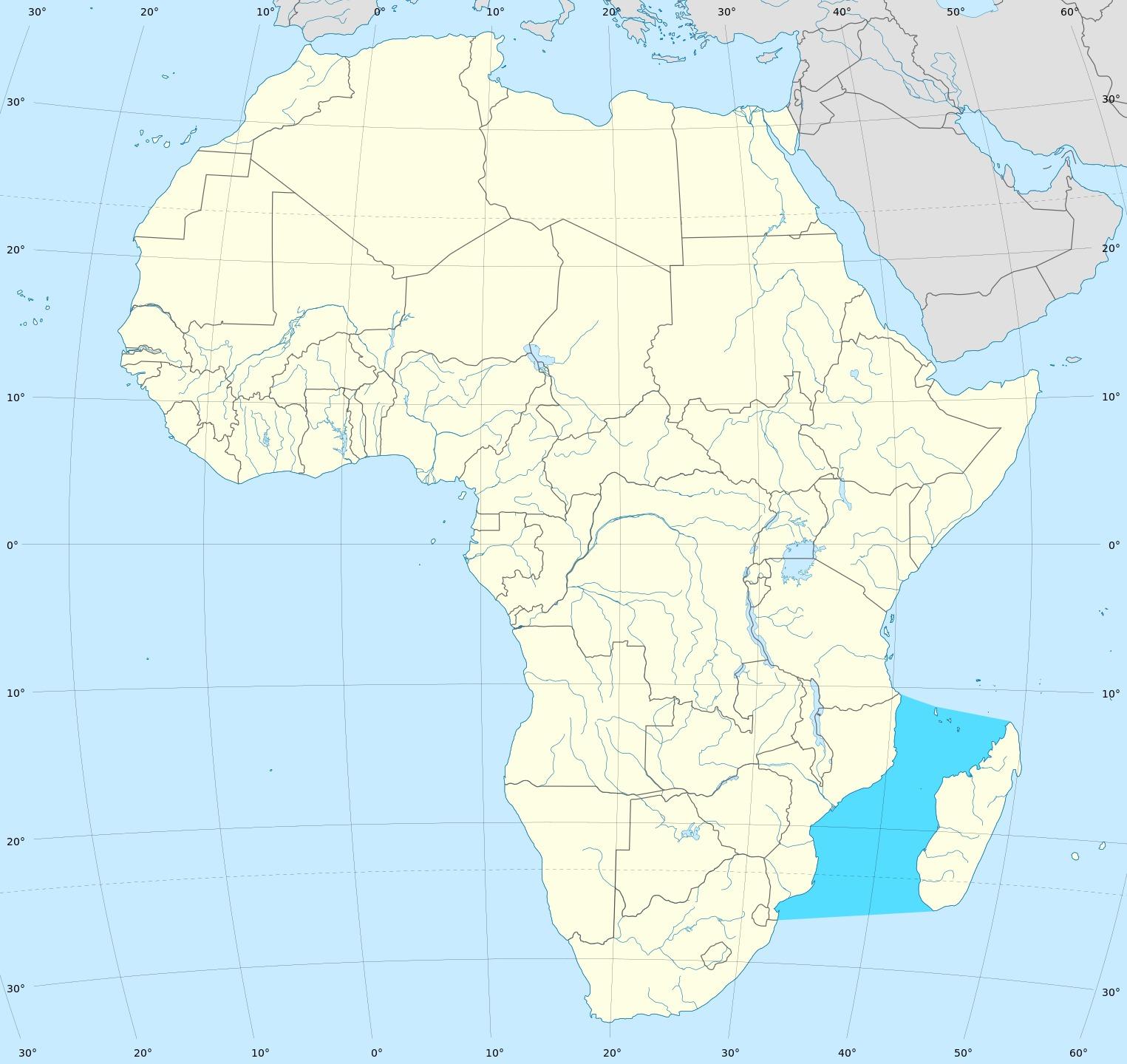Mosambikin Kanaalin Kartta 