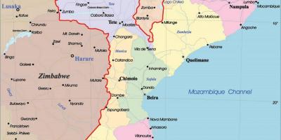 Mosambikin poliittinen kartta