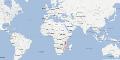 Mosambik on maailman kartta