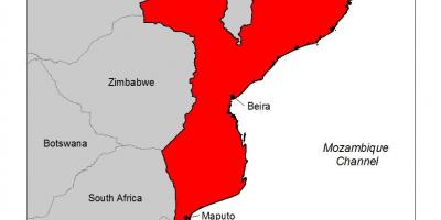 Kartta Mosambik malaria
